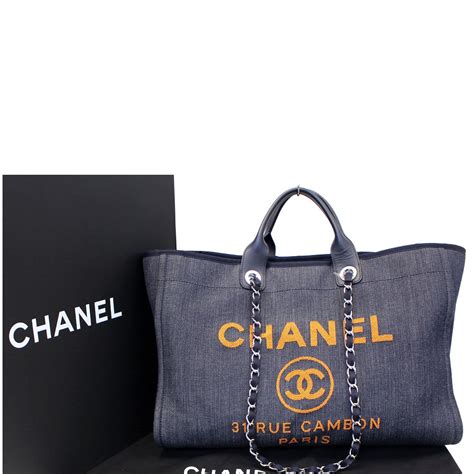 denim chanel deauville tote|chanel deauville tote 2022.